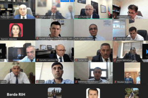 Qarabağ suvarma kanalı ilə bağlı yaradılan işçi qrupunun növbəti iclası keçirildi - FOTOLAR