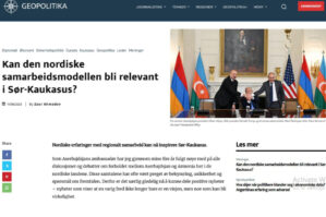 Norveçin “Geopolitika” nəşrində sülh sazişi haqqında məqalə...