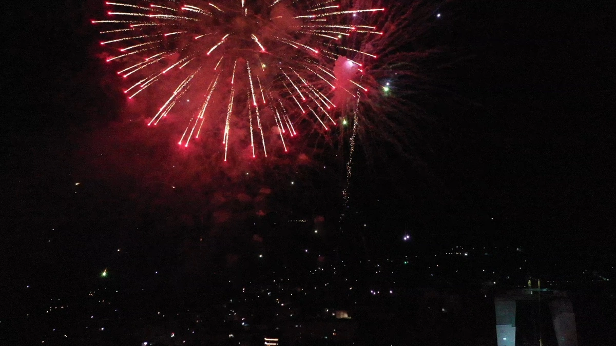 Xankəndidə atəşfəşanlıq oldu – FOTOLAR