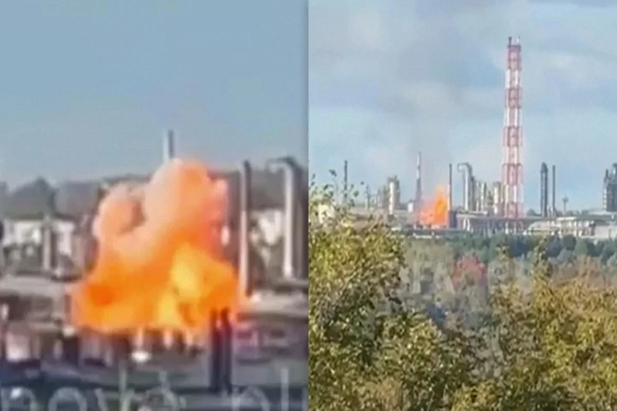 Ukrayna dronları Rusiyanı vurdu: Ufa neft zavodunda böyük yanğın – VİDEO