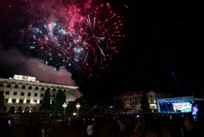 Xankəndidə atəşfəşanlıq oldu – FOTOLAR