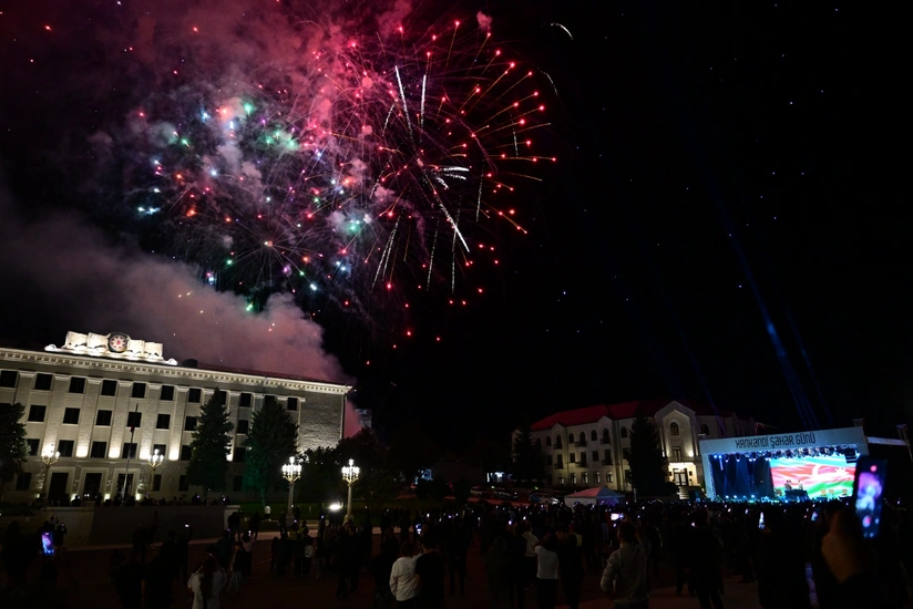 Xankəndidə atəşfəşanlıq oldu – FOTOLAR