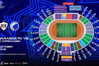 “Qarabağ”-“Kopenhagen” oyunu üçün bilet qiymətləri...