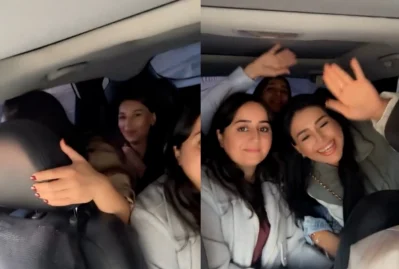 Bakıda 8 bloger bir avtomobildə... - VİDEO