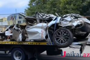 Biləcəridə yük maşınının üzərinə aşdığı “Changan” - VİDEO