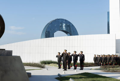 DİN-in şəxsi heyəti Zəfər parkını ziyarət etdi - VİDEO