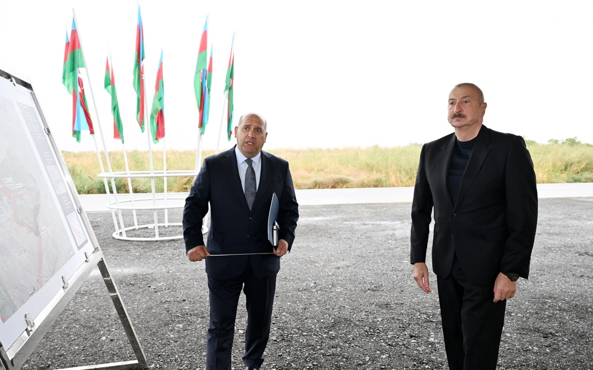 Prezident Füzulidə bu kəndin təməlini qoydu - FOTOLAR