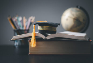 graduation cap with earth globe concept global business study abroad educational back school education global world study abroad business universities worldwide language study