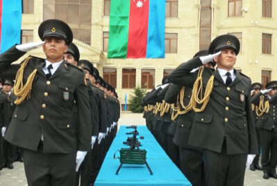 DİN-in Hərbi İnstitutunda kursantların andiçmə mərasimi... - VİDEO