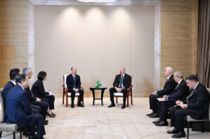 Prezident Tiencində Mo Dinqqı ilə görüşdü - FOTOLAR