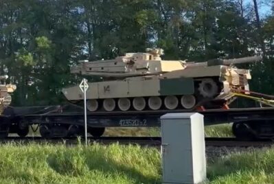 ABŞ tankları Rusiya sərhədi yaxınlığında