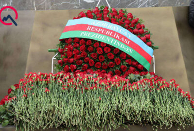 İlham Əliyev Zəfər parkına əklil göndərdi - FOTO