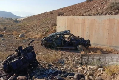 Culfada dəhşətli qəza: 4 polis həlak oldu - VİDEO