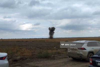 Marta Kos Ağdamda mina partlatdı - VİDEO