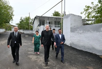 İlham Əliyev Xocalının Badara kəndində - FOTOLAR