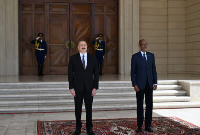 Ruanda prezidentinin rəsmi qarşılanma mərasimi oldu - FOTOLAR