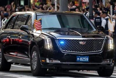 Trampın kortejinə görə daha bir prezidentin yolu bağlandı - VİDEO