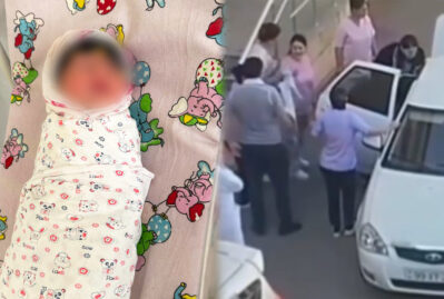 4-cü uşağı maşında doğuldu - VİDEO