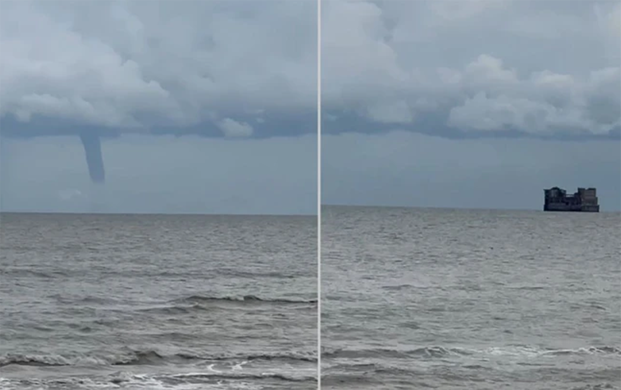 Xəzərdə ilginc görüntü: əhali təşvişə düşdü - VİDEO