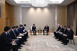 İlham Əliyev Tiencində Xı Yınfenlə görüşdü - FOTOLAR