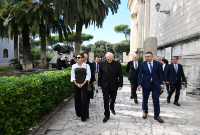 Mehriban Əliyeva Müqəddəs Pavel Bazilikasında bərpa işləri ilə tanış olub – FOTOLAR