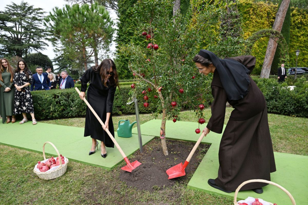 Mehriban Əliyeva ağac əkdi – FOTOLAR