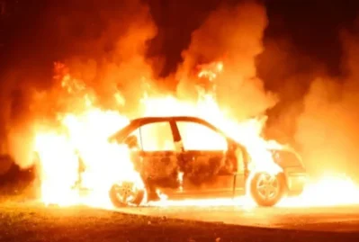 Oğuzda BMV-nin alışaraq yanmasının görüntüləri: sürücü öldü - VİDEO+FOTO