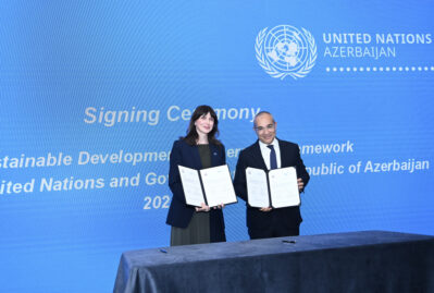 Azərbaycan və BMT arasında Əməkdaşlığa dair Çərçivə Sənədi imzalanıb 22 Azərbaycan və BMT arasında Əməkdaşlığa dair Çərçivə Sənədi imzalanıb