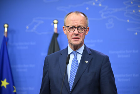AA 20251023 39503074 39503071 ALMANYA BASBAKANI FRIEDRICH MERZ AB ZIRVESININ ARDINDAN BASIN TOPLANTISI DUZENLEDI