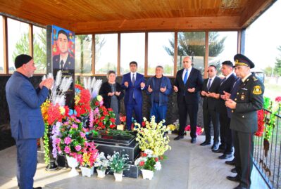 Ağstafada şəhidlər anıldı - FOTOLAR