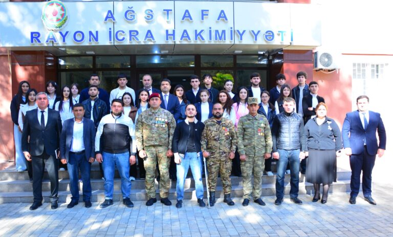 Ağstafada Zəfər Gününə həsr olunmuş görüş keçirildi - FOTOLAR