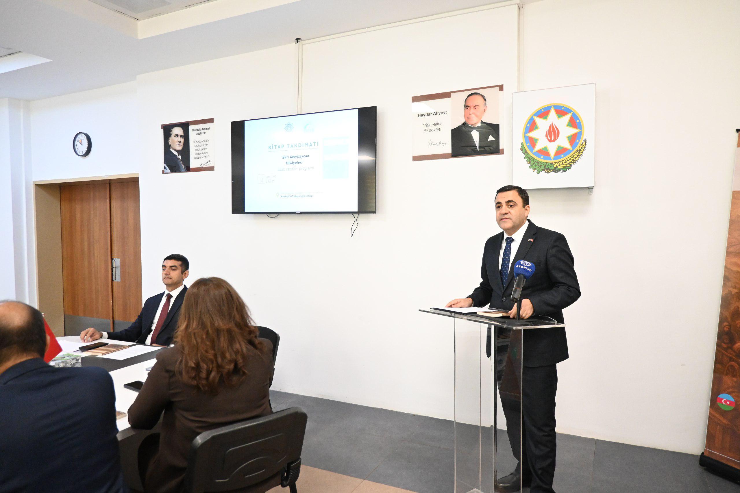 Türkiyədə "Qərbi Azərbaycan hekayələri" adlı kitabın təqdimatı keçirildi - FOTOLAR 3 Türkiyədə "Qərbi Azərbaycan hekayələri" adlı kitabın təqdimatı keçirildi - FOTOLAR