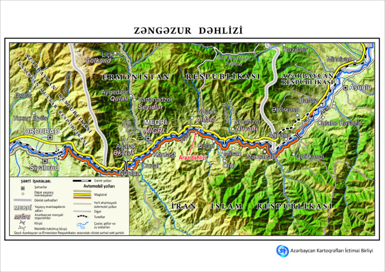 Zəngəzur dəhlizinin xəritəsi hazırlandı – detalları açıqlandı