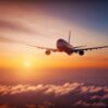 airplane flying sky passenger airline travel tourism