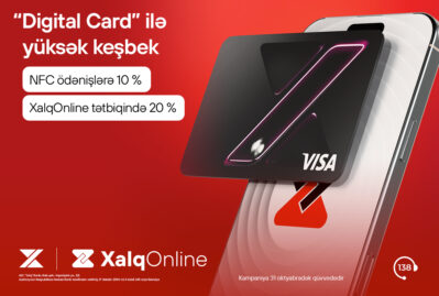 Xalq Bankdan Digital Card-la əməliyyatlara 20 %-dək keşbek!