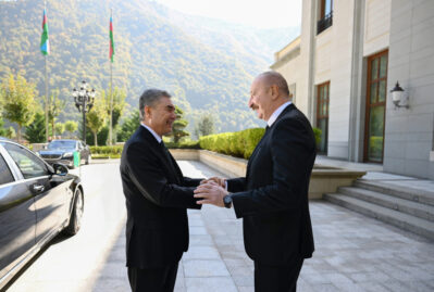 İlham Əliyev Qurbanqulu Berdiməhəmmədovla görüşdü - FOTO