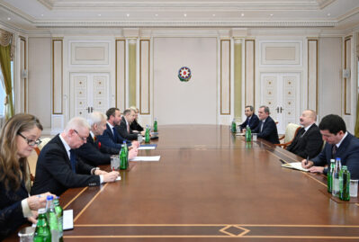 İlham Əliyev estoniyalı naziri qəbul etdi - FOTOLAR