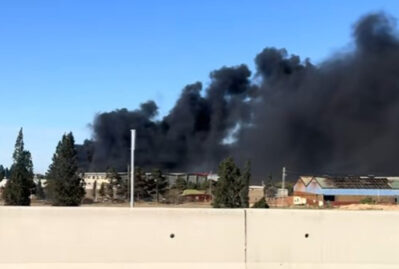 Gəncədə güclü yanğın... - VİDEO