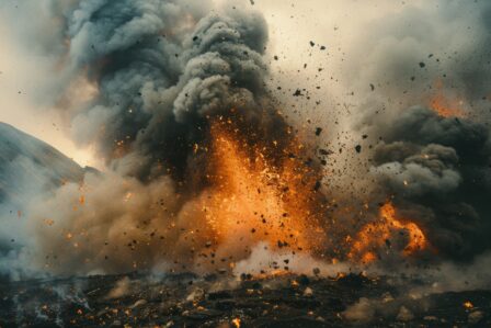 molten rock volcanic eruption