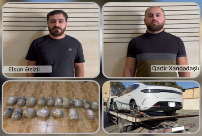 Narkotiki evakuatorla daşımağa cəhd edən şəxslər tutuldu