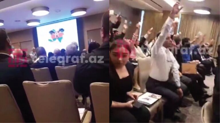 Ana Vətən Partiyasındakı qalmaqalın görüntüləri... - VİDEO