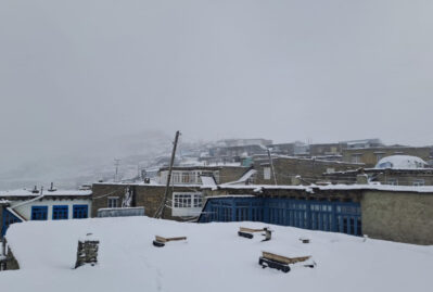 Xınalıq və Qrıza ilk güclü qar yağdı - FOTOLAR