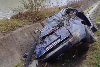 Qusarda avtomobil kanala aşdı: 5 nəfər... - FOTOLAR/YENİLƏNİB