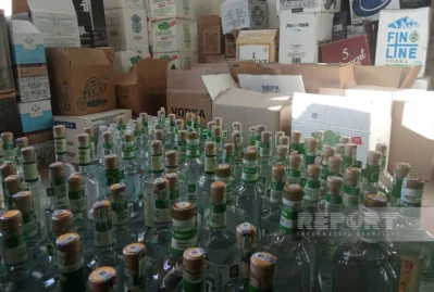 Ağsuda 247 ədəd alkoqollu içki satışdan çıxarıldı - FOTOLAR