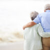 together forever shot elderly couple beach