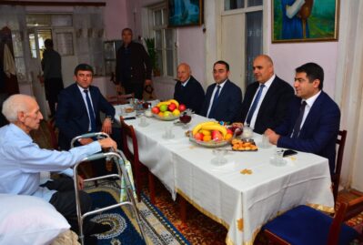 Şəhid atası doğma evində ziyarət olundu - FOTOLAR