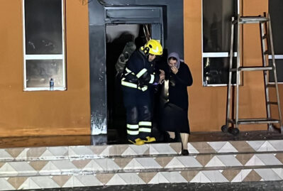 Yasamalda güclü yanğın zamanı evdə çəkilmiş görüntülər – VİDEO