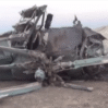 Qaraheybət aviasiya poliqonunda qəzaya ugramis Mi 17 helikopterinin qaliqlari