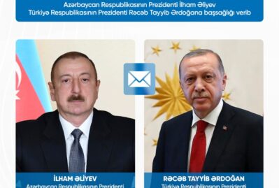 İlham Əliyev Ərdoğana başsağlığı verdi