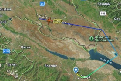 Qəzaya uğrayan təyyarə belə uçub - VİDEO